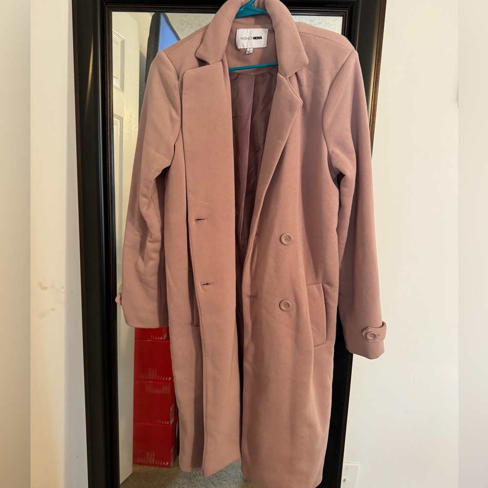 Blush pea coat